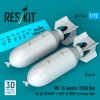 RESKIT RS72-0548 MK.36 bombs (1000 lbs) for all US NAVY & RAF of WW2 & Korean War (2 pcs) (3D Printed) 1/72